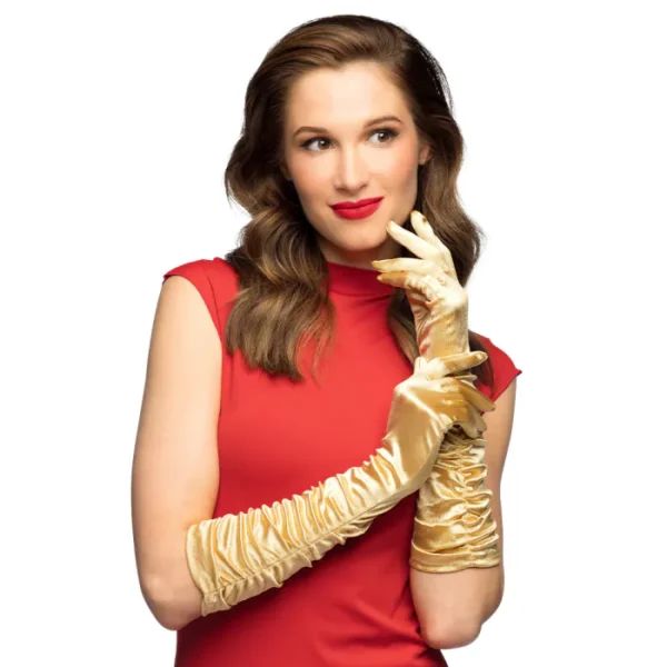 Gloves elbow Hollywood gold